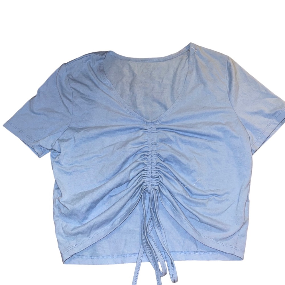 Blue Crop Top